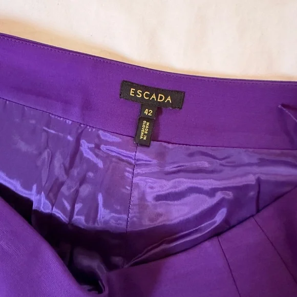 Escada Elegant Purple Women's Skirt Size 42 - Picture 3 of 3